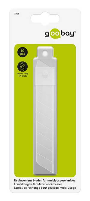 GOOBAY ανταλλακτικές λεπίδες για κοπίδι 77108, 18mm, 10τμχ 77108