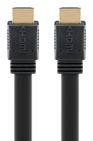GOOBAY καλώδιο HDMI 77134 με Ethernet, flat, 8K/60Hz, 48 Gbps, 1.5m, μαύρο 77134