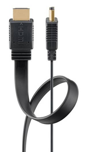 GOOBAY καλώδιο HDMI 77135 με Ethernet, flat, 8K/60Hz, 48 Gbps, 2m, μαύρο 77135