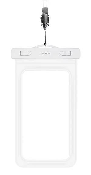 USAMS αδιάβροχη θήκη smartphone US-YD011, έως 7, IPX8, λευκή 7FSD1104
