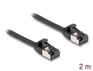 DELOCK καλώδιο δικτύου 80184, CAT 8.1 U/FTP, 40Gbps, εύκαμπτο, 2m, μαύρο 80184