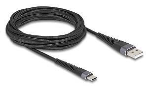 DELOCK καλώδιο USB σε USB-C 81123, 60W, 480Mbps, 3m, μαύρο 81123