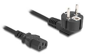 DELOCK καλώδιο τροφοδοσίας 81299, 3x 0.75mm², 1m, μαύρο 81299