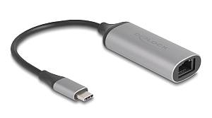 DELOCK αντάπτορας δικτύου 81570, USB-C, 5Gbps Ethernet, ασημί 81570