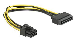 DELOCK καλώδιο τροφοδοσίας SATA 15-pin σε 6-pin PCI Express 82924, 20cm 82924