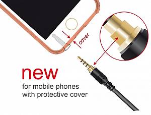 DELOCK καλώδιο Jack stereo σε Jack stereo 4pin 3.5mm, 90°, μαύρο, 0.5m 85607