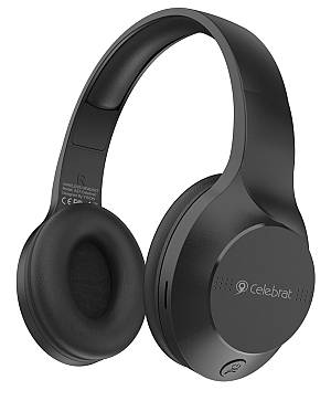 CELEBRAT headphones A27, wireless & wired, Bluetooth 5.3, Φ40mm, μαύρα A27-BK