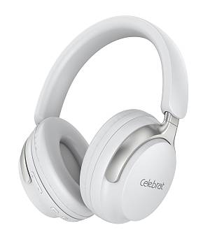 CELEBRAT headphones A40, ασύρματα & ενσύρματα, 40mm, 250mAh, λευκά A40-WH
