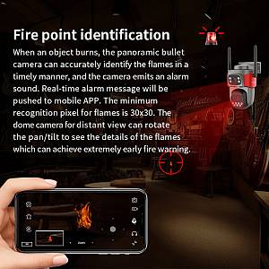 VSTARCAM smart κάμερα AF621DR, dual lens, αναγνώριση φωτιάς & καπνού, 2MP, WiFi, SD, PTZ, IP66 AF621DR