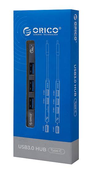 ORICO USB hub AH-13, 4x θυρών, USB 3.0, 5Gbps, USB-C σύνδεση, γκρι AH-13-GY-EP-HW