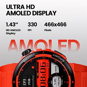ZEBLAZE smartwatch Ares 3 Plus, heart rate, 1.43 AMOLED, IP68, μαύρο ARES3PLUS-BK