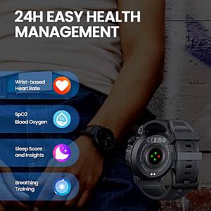 ZEBLAZE smartwatch Ares 3 Plus, heart rate, 1.43 AMOLED, IP68, μαύρο ARES3PLUS-BK