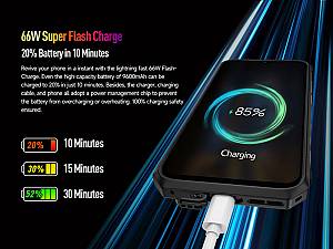 ULEFONE smartphone Power Armor 18T Ultra, 6.58, 12/512GB, 5G, 9600mAh, IP68/IP69K, μαύρο ARMOR18TU-BK