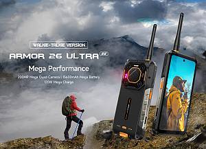 ULEFONE smartphone Armor 26 Ultra Walkie-Talkie, 6.78, 12/512GB, 5G, 15600mAh, IP68/IP69K, μαύρο ARMOR26ULTRAWT-BK