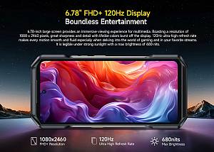 ULEFONE smartphone Armor 27, 6.78, 12/256GB, 10600mAh, IP68/IP69K, μαύρο ARMOR27-BK