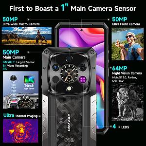 ULEFONE smartphone Armor 28 Ultra Thermal, 6.67 & 1.04, 16/1TB, 5G, 10600mAh, IP68/IP69K, μαύρο ARMOR28UTH-BK