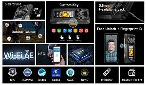 ULEFONE smartphone Armor 30 Pro, 6.95 & 3.4, 16/512GB, 5G, 12800mAh, IP68/IP69K, μαύρο ARMOR30PRO-BK