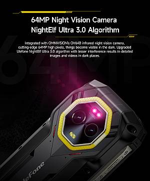 ULEFONE smartphone Armor Mini 20, 4.7, 8/256GB, 4G, 6200mAh, IP68/IP69K, μαύρο ARMORMINI20-BK