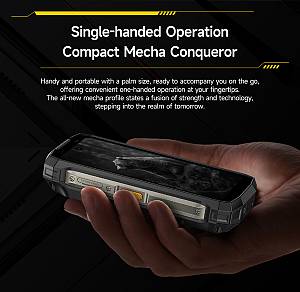 ULEFONE smartphone Armor Mini 20, 4.7, 8/256GB, 4G, 6200mAh, IP68/IP69K, μαύρο ARMORMINI20-BK