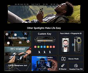 ULEFONE smartphone Armor Mini 20 Pro, 4.7, 8/256GB, 5G, 6200mAh, IP68/IP69K, μαύρο ARMORMINI20PRO-BK