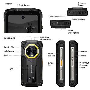 ULEFONE smartphone Armor Mini 20 Pro, 4.7, 8/256GB, 5G, 6200mAh, IP68/IP69K, μαύρο ARMORMINI20PRO-BK
