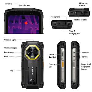 ULEFONE smartphone Armor Mini 20T Pro, 4.7, 8/256GB, 5G, 6200mAh, IP68/IP69K, μαύρο ARMORMINI20TPRO-BK