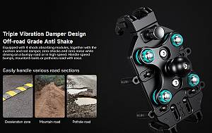 ULEFONE βάση ποδηλάτου για smartphone Armor Mount Pro AM01, μαύρη ARMORMOUNTPRO