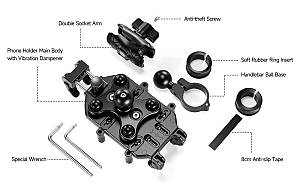 ULEFONE βάση ποδηλάτου για smartphone Armor Mount Pro AM01, μαύρη ARMORMOUNTPRO