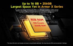 ULEFONE smartphone Armor X32 Pro, 5.65, 8/256GB, 5G, 5500mAh, IP68/IP69K, μαύρο ARMORX32PRO-BK