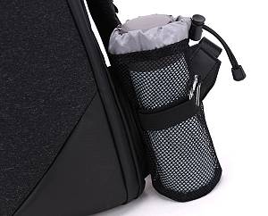 ARCTIC HUNTER τσάντα πλάτης B00208 με θήκη laptop 15.6, λουκέτο TSA, 24L, μαύρη B00208-BK