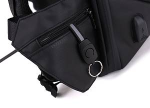 ARCTIC HUNTER τσάντα πλάτης B00208 με θήκη laptop 15.6, λουκέτο TSA, 24L, μαύρη B00208-BK