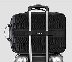 ARCTIC HUNTER τσάντα πλάτης B00227L με θήκη laptop 17, 41L, USB, μαύρη B00227L-BK