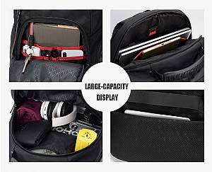 ARCTIC HUNTER τσάντα πλάτης B00341 με θήκη laptop 15.6, 30L, μαύρη B00341-BK