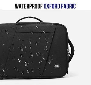 ARCTIC HUNTER τσάντα πλάτης B00345 με θήκη laptop 15.6, USB, 19-32L, μαύρη B00345-BK