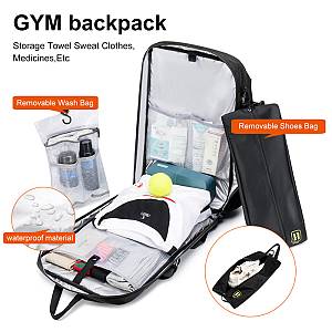 ARCTIC HUNTER τσάντα πλάτης B00391 με θήκη μπάλας & laptop, 26L, μαύρη B00391-BK