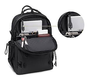 ARCTIC HUNTER τσάντα πλάτης B00530 με θήκη laptop 15.6, 24L, μαύρη B00530-BK