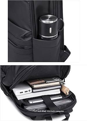 ARCTIC HUNTER τσάντα πλάτης B00536 με θήκη laptop 15.6, 21L, γκρι B00536-GY