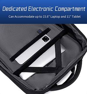 ARCTIC HUNTER τσάντα πλάτης B00550 με θήκη laptop 15.6, 23.5L, μαύρη B00550-BK