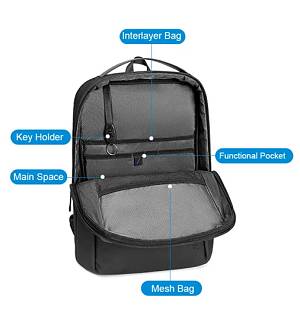 ARCTIC HUNTER τσάντα πλάτης B00574 με θήκη laptop 15.6, 10L, γκρι B00574-GY