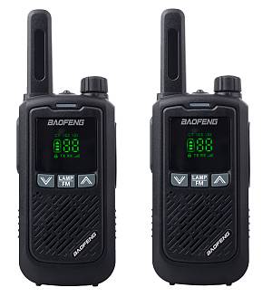 BAOFENG σετ ασύρματοι πομποδέκτες BF-T17, PMR, 0.5W, μαύρο, 2τμχ BFG-BF-T17