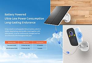 VSTARCAM smart ηλιακή κάμερα BG55, 3MP, 4G, SD, 5000mAh, IP66 BG55