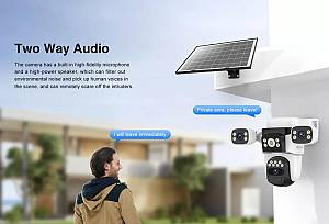 VSTARCAM smart ηλιακή κάμερα BG621SR, triple lens, 2MP, 4G, SD, PTZ, IP66 BG621SR