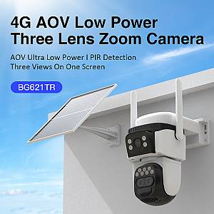 VSTARCAM smart ηλιακή κάμερα BG621TR, triple lens, 3MP, 4G, SD, PTZ, IP66 BG621TR