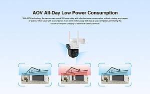 VSTARCAM smart ηλιακή κάμερα BG622DR, dual lens, 2MP, 4G, SD, PTZ, IP66 BG622DR