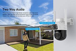 VSTARCAM smart ηλιακή κάμερα BG622DR, dual lens, 2MP, 4G, SD, PTZ, IP66 BG622DR