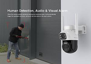 VSTARCAM smart ηλιακή κάμερα BG622DR, dual lens, 2MP, 4G, SD, PTZ, IP66 BG622DR