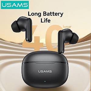 USAMS earphones με θήκη φόρτισης E05, True Wireless, BT 6.0, λευκό BHE0502