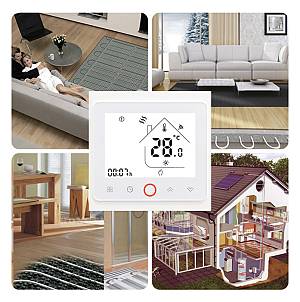 Smart θερμοστάτης αερίου BHT-002-GCLWDB, dual band WiFi, χωνευτός, λευκός BHT-002-GCLWDB