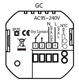 Smart θερμοστάτης αερίου BHT-009GCLW, WiFi, χωνευτός, μαύρος BHT-009GCLW
