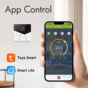 Smart θερμοστάτης αερίου BHT-15GCLW, WiFi, χωνευτός, μαύρος BHT-15GCLW-BK